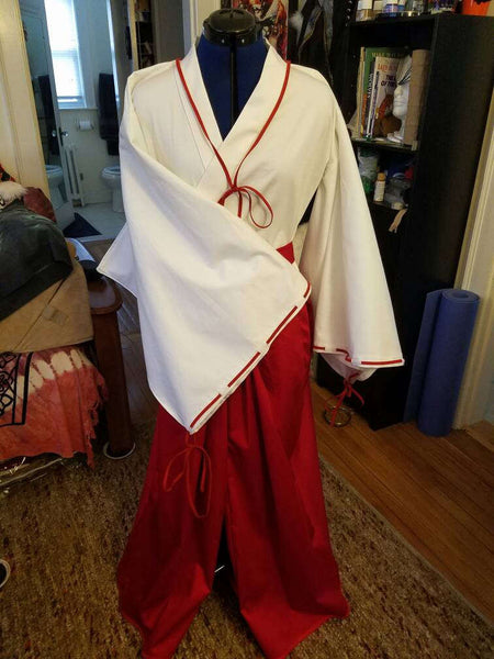 Miko Shrine Maiden Kimono and Hakama pants