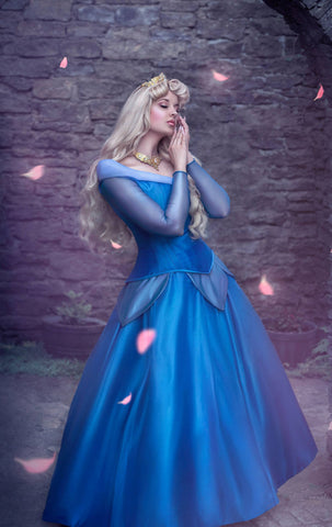 Cosplay Masquerade Fairytale Wedding Gown Ready to Ship Medium SAMPLE Sleeping BeautyPrincess Aurora Dress