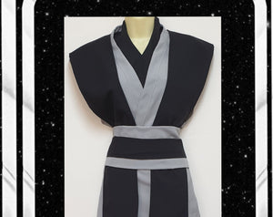 Handmade to order in all sizes and various colours worldwide shipping Sleevless jedi inspired tunic set jedi inspired robes