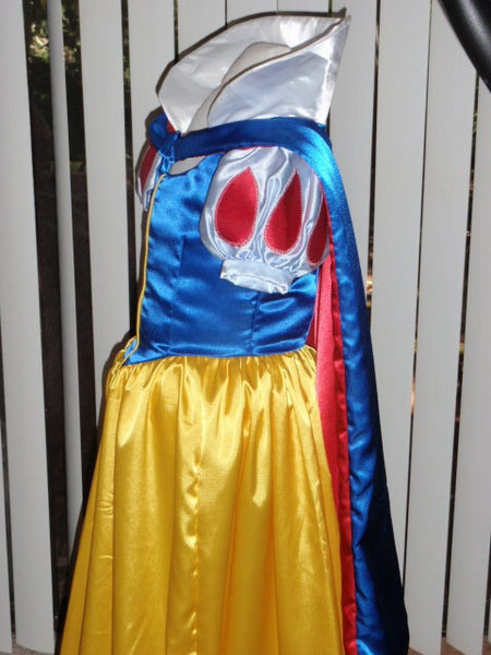 Once Upon A Time Dress Gown for Girls w Sleeve Options Snow White Princess Costume