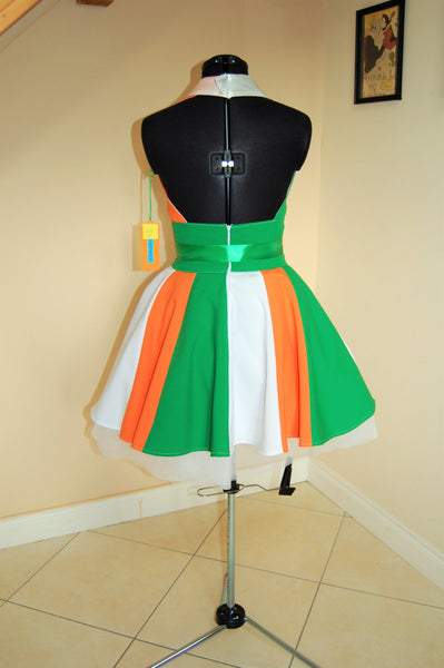 St Patricks Day Dress, Party Costume parede dress irish flag dress