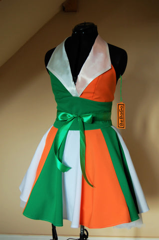 St Patricks Day Dress, Party Costume parede dress irish flag dress