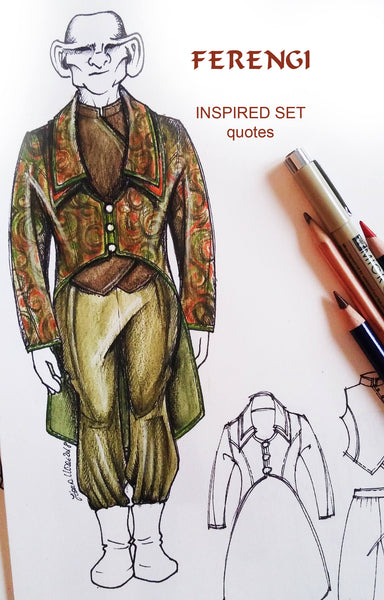 Costume di Quark cosplay di Star Trek abbigliamento di Ferengi MADE TO ORDER Star Trek DS9 Ferengi outfit set