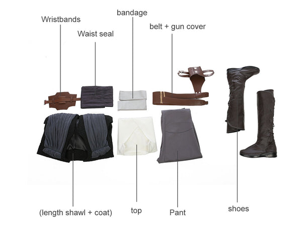 Outfit The Last Jedi Rey Skywalker Star Wars Episode VIII Halloween Outfit Star Wars 8 Rey Costume Cosplay