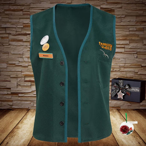 ST4 Robin Steve Costume for Women Movie Rental Shop Clerk Vest Halloween Cosplay Costume Christmas Easter-Stranger Season 4 COS Vest