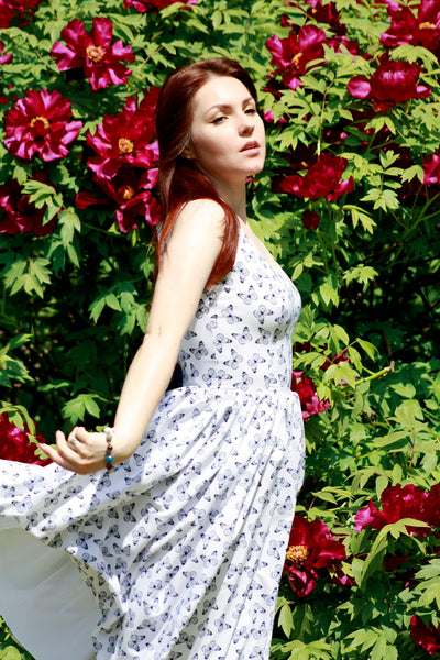 Luxurious dress windage style dress Summer dress dress with butterfly
