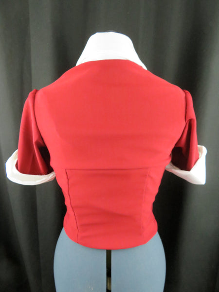Super hero Bombshell Zipup Top with Embroidered Front Cosplay Costume  Custom Made