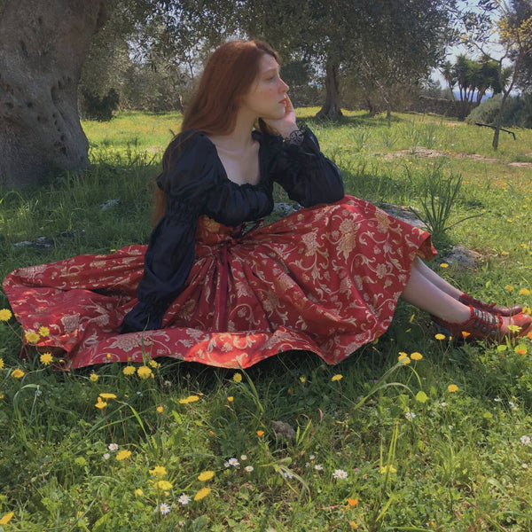 Tailor Made Dress Delightful Dress Damask Dress Elegant Lycra Quality Satin Precious Lace Dress HEART Of THE KINGDOM Victorian Dress