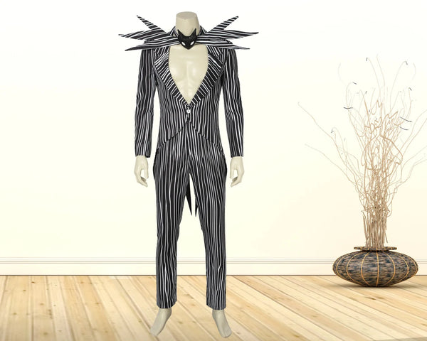 Costume Cosplay Suit Halloween Outfit The Nightmare Before Christmas Jack Skellington