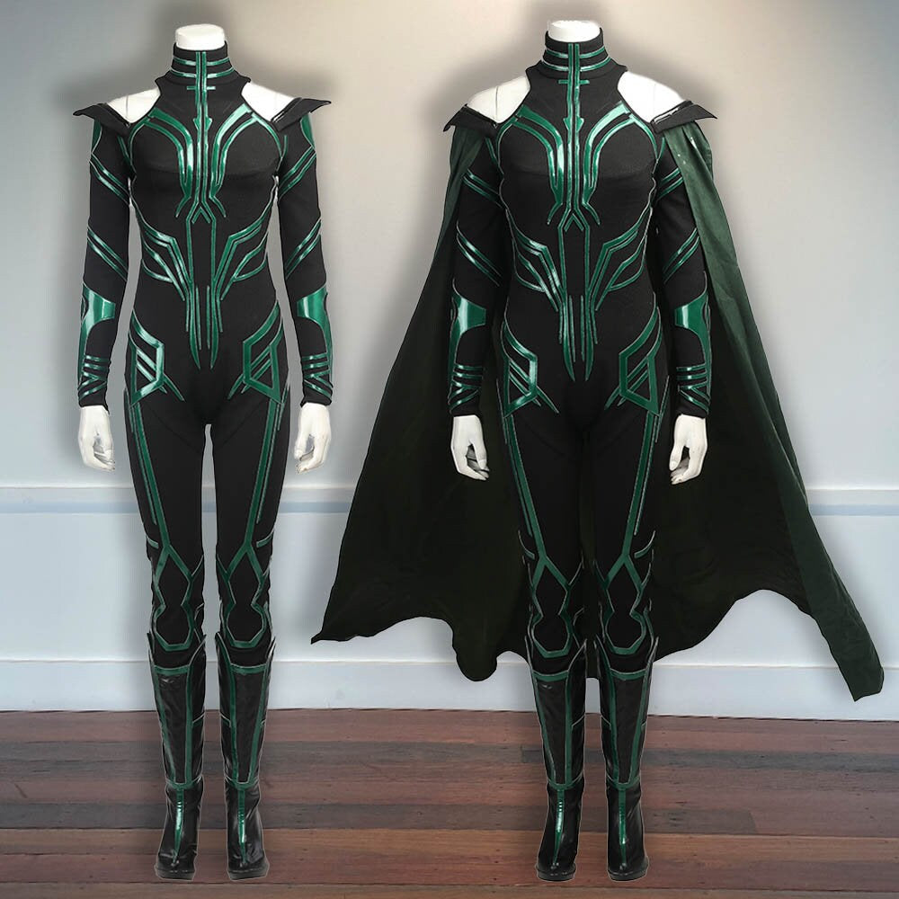Cosplay Costume Halloween Outfit Thor 3 Ragnarok Hela Cosplay Jumpsuit ...