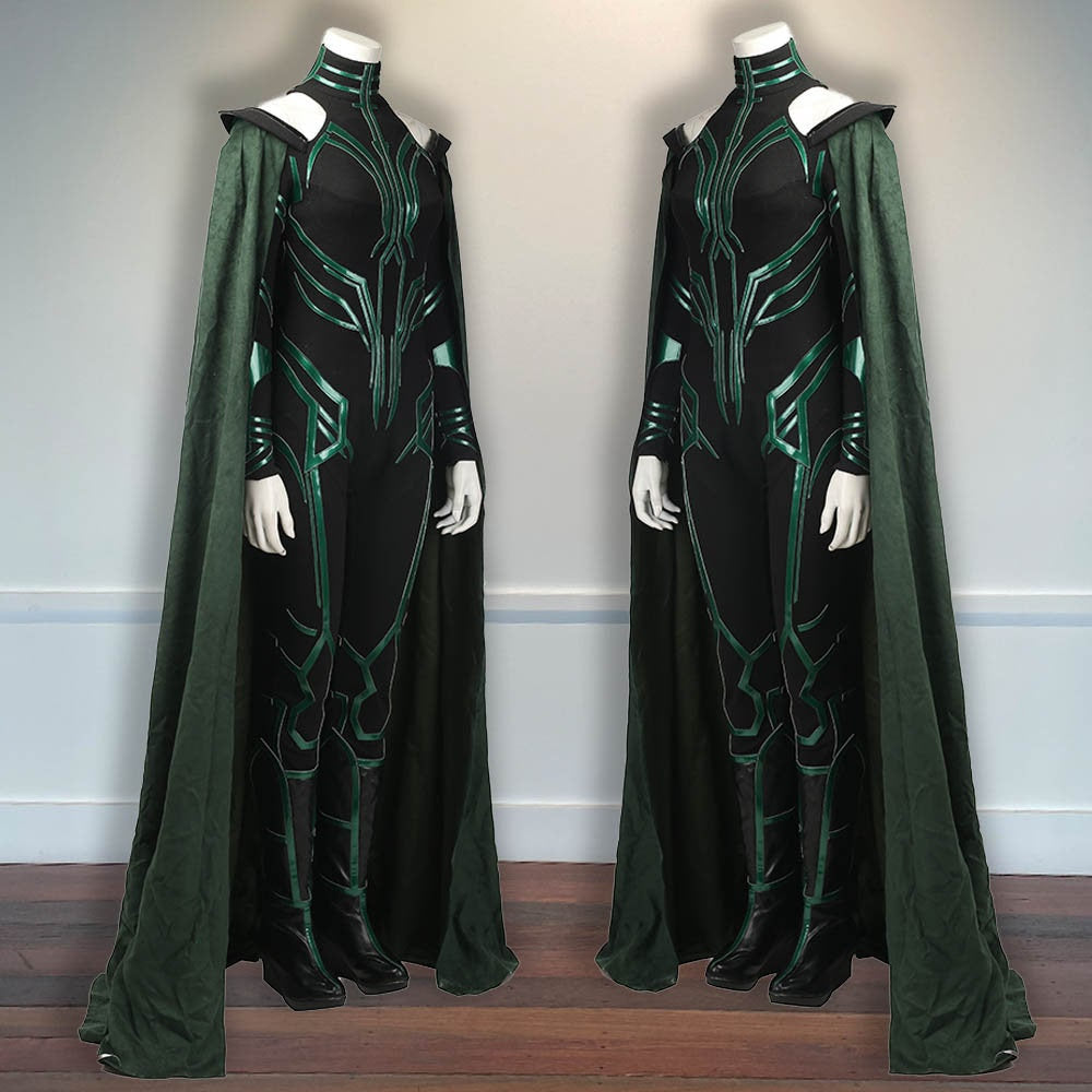 Cosplay Costume Halloween Outfit Thor 3 Ragnarok Hela Cosplay Jumpsuit ...