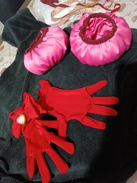 Pink dress tail and ears MADE to ORDER magical girls Cosplay Tokyo mew mew Ichigo Momomiya costume adult