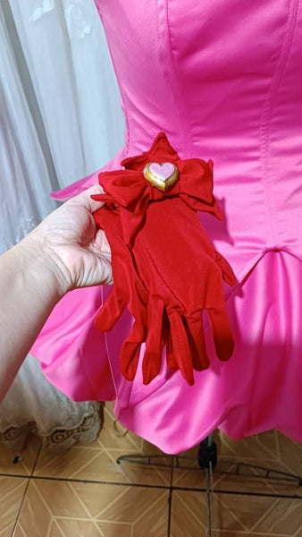 Pink dress tail and ears MADE to ORDER magical girls Cosplay Tokyo mew mew Ichigo Momomiya costume adult