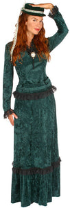 Women's Velvet Dress Victorian Era