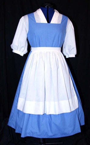 Blue ADULT Size w/Bow MOM2RTK Cosplay BELLE Provincial Village Costume