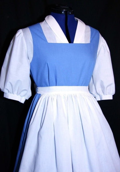 Blue ADULT Size w/Bow MOM2RTK Cosplay BELLE Provincial Village Costume