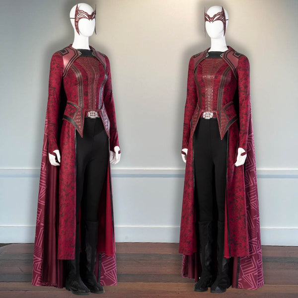 Outfit Dr. Strange in Multiverse of Madness Halloween Outfit Wanda Scarlet Witch Maximoff Cosplay Costume
