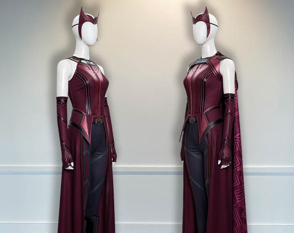 Outfit Halloween Wanda Maximoff Scarlet Witch Outfit Wanda Vision Scarlet Witch Cosplay Costume