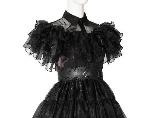The Addams Family Wednesday Halloween Suit Wednesday Addams Dance Dress Raven Black Party Cosplay Costumes