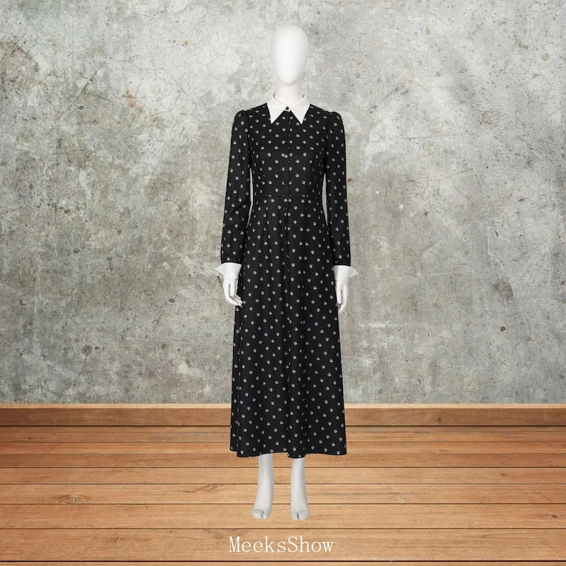 Wednesday Addams Black Dress Wednesday Addams Cosplay Outfit Wednesday