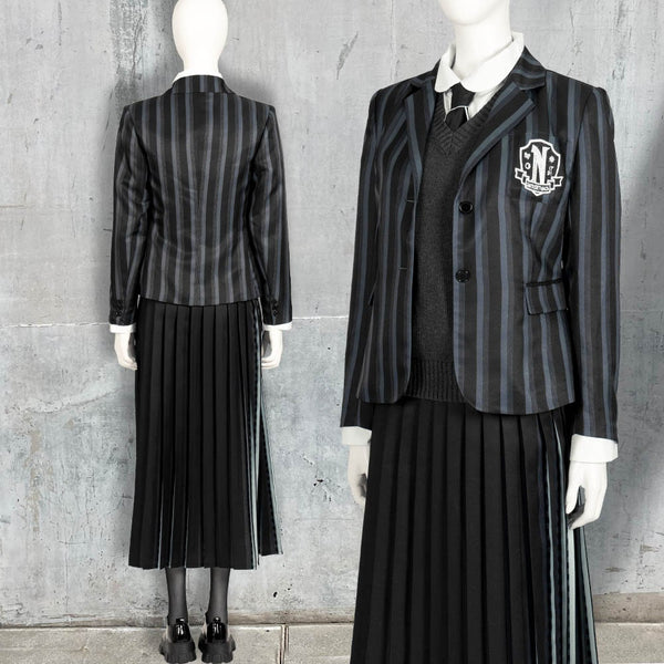The Addams Family Wednesday Halloween Cosplay Party Suit Wednesday Addams School Uniform Costume Cosplay