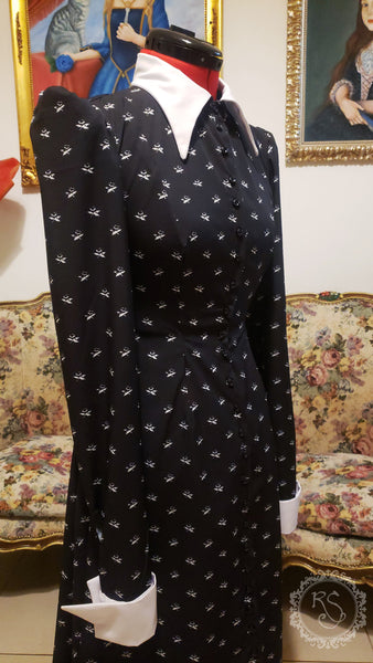 Wednesday Dark Dress Gothic Prom Dress Beautiful Handmade Wednesday Dress Aesthetic Gifts WEDNESDAY ADDAMS REPLICA Dress