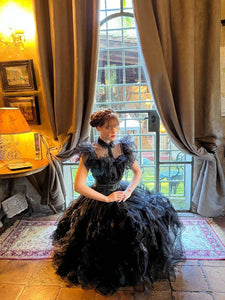 Wednesday Dark Dress Gothic Prom Dress Beautiful Handmade Wednesday Dr – Cosplayrr Wednesday Dark Dress Gothic Prom Dress Beautiful Handmade Wednesday Dr – Cosplayrr