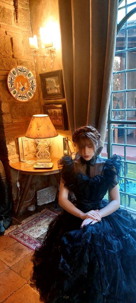 Wednesday Dark Dress Gothic Prom Dress Beautiful Handmade Wednesday Dr Cosplayrr Wednesday Dark Dress Gothic Prom Dress Beautiful Handmade Wednesday Dr Cosplayrr