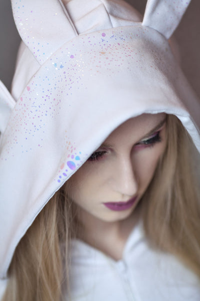 MALE FEMALE White dragon hoodie
