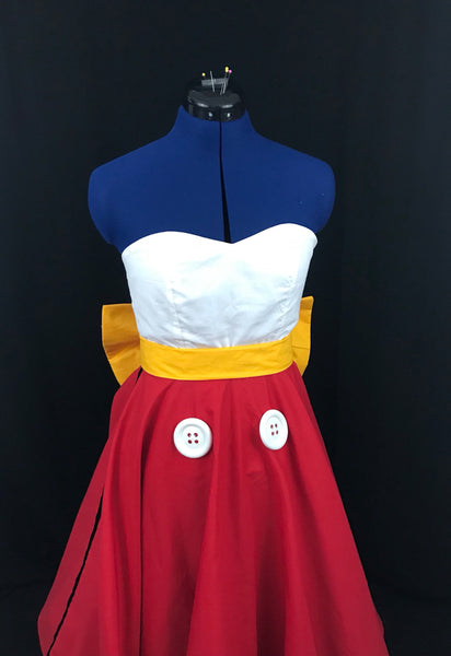 Inspired Bound or Dapper Day Dress Cosplay Women Adult Red and White Mouse