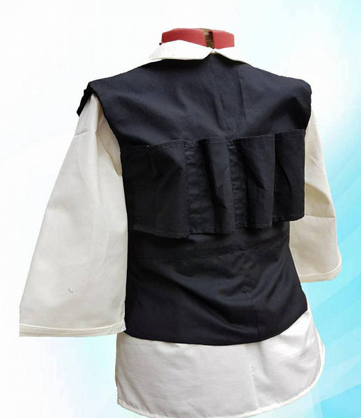 All sizes made to measure star wars costumes and cosplay worldwide shipping Women's Han Solo inspired Waistcoat and shirt
