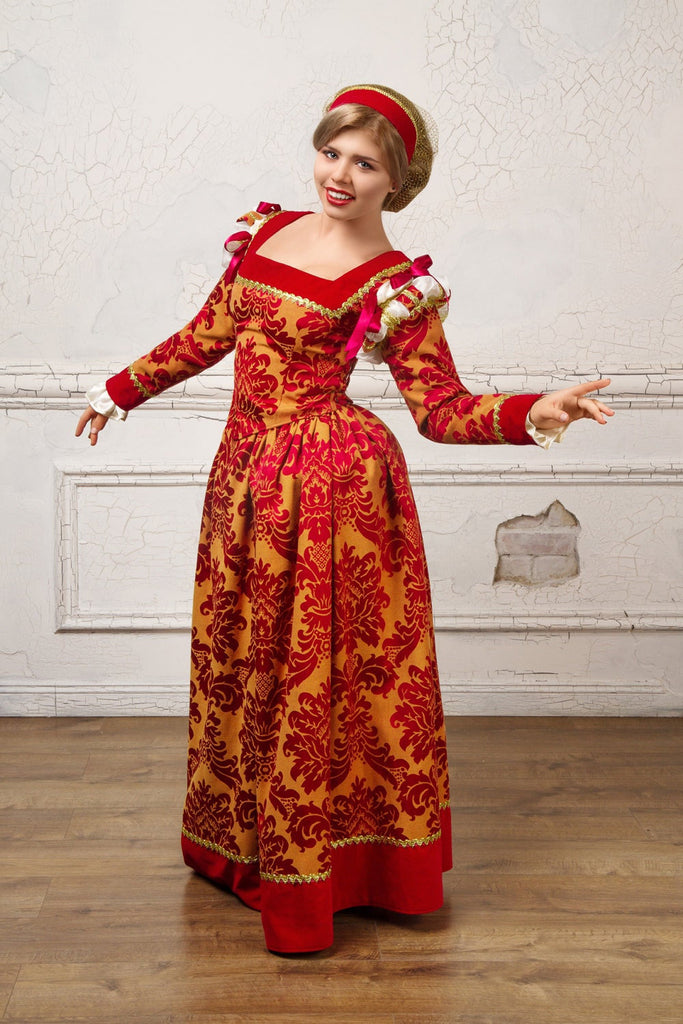 italian princess dress Late 15th Century Renaissance Princess Gown - Medieval Italian Costume for Historical Fairs & Events