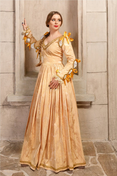 Women's Historical Costume Luxurious costume in the style of mid 15th century Florentine fashion Florentine Princess made to order