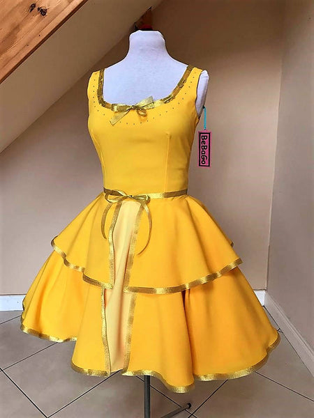 Yellow princess Belle dress Cosplay costume inspired Dress