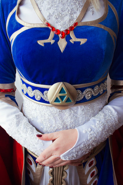 Royal outfit cosplay costume Halloween costume Zelda Blue Dress from Breathe of The Wild