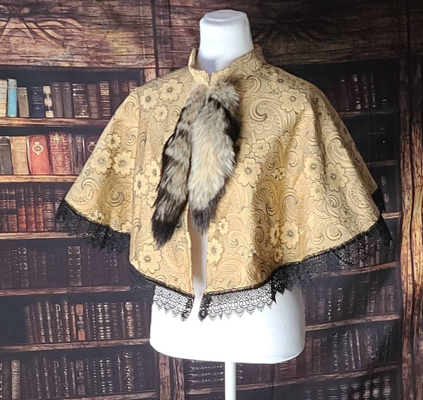 Cape Witch Vampire Gothic Hooded Women M movie theatre masquerade ready to ship Handmade Cloak carnival Costume
