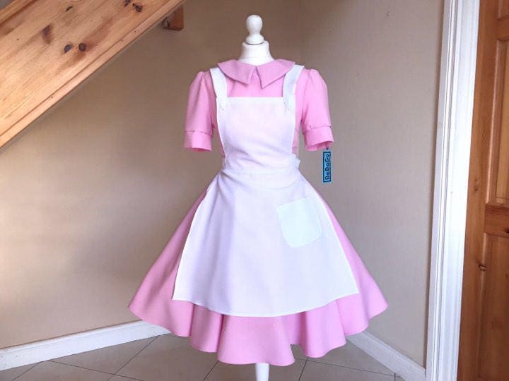 Classic nurse Costume Halloween Nurse pink dress