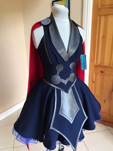 Armour Thunder Thor Dress Female armour dress Cosplay costume