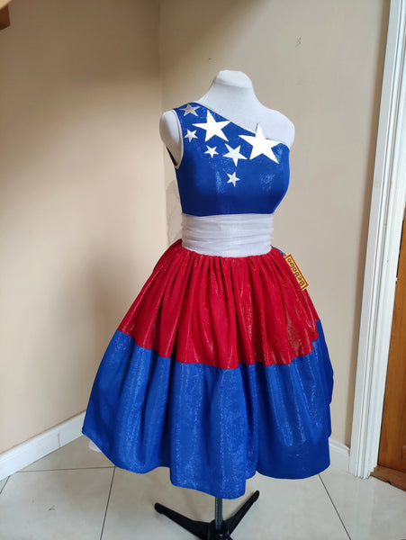 Patriotic dress 4th of July costume,Pageant Cosplay Costume