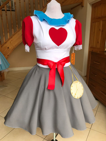 Female Alice in Wonderland Mad Hatter Dress Cosplay Costume