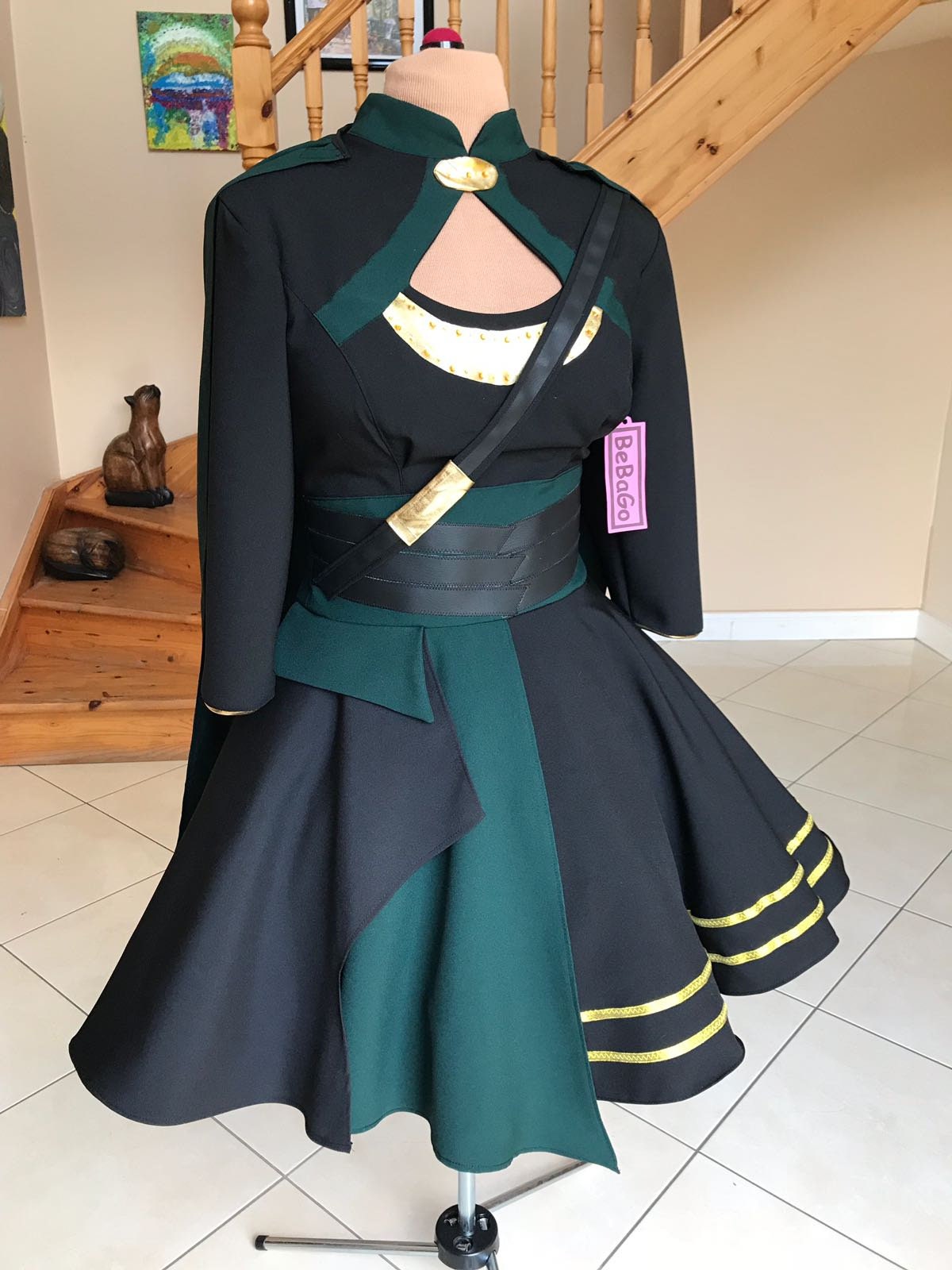 Cosply Army style Female Loki Dress Cosplay Costume