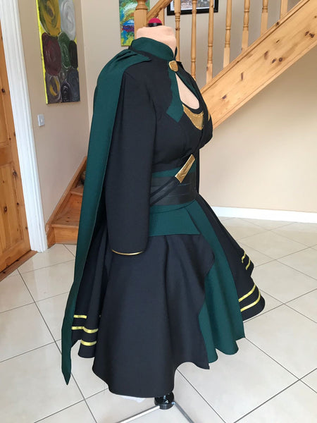 Cosply Army style Female Loki Dress Cosplay Costume