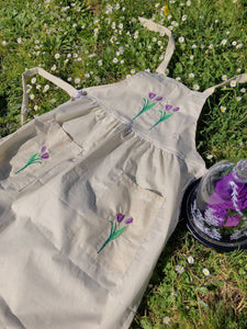 Cottagecore apron with embroideries 100% cotton A Lovely Present