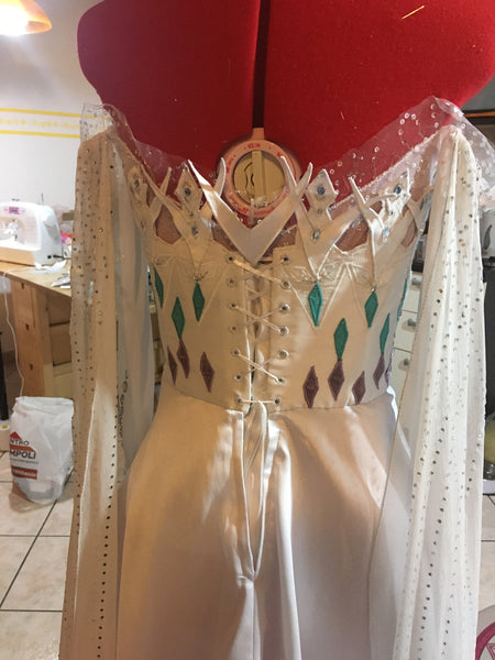 costume cosplay Elsa frozen 2 spirit gown