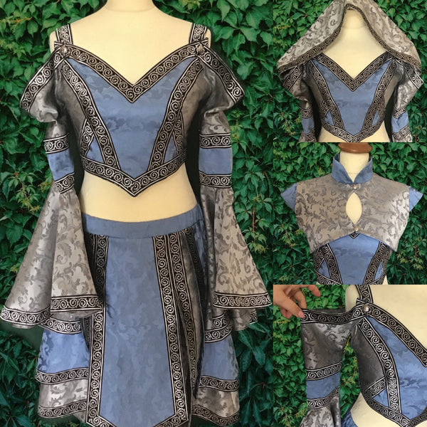 Larp dress in different colors fantasy sorceress warrior