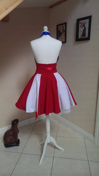 Pageant dress America dress flag dress USO  dress