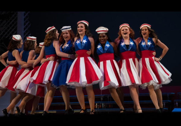 Pageant dress America dress flag dress USO  dress