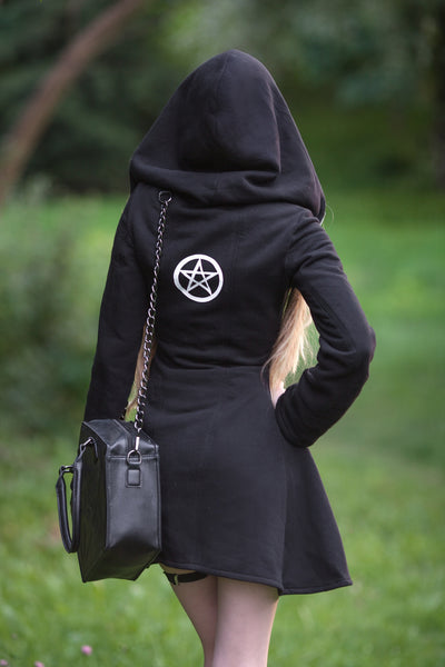 Witchy style gothic grunge satan dark Goth Pentagram hoodie