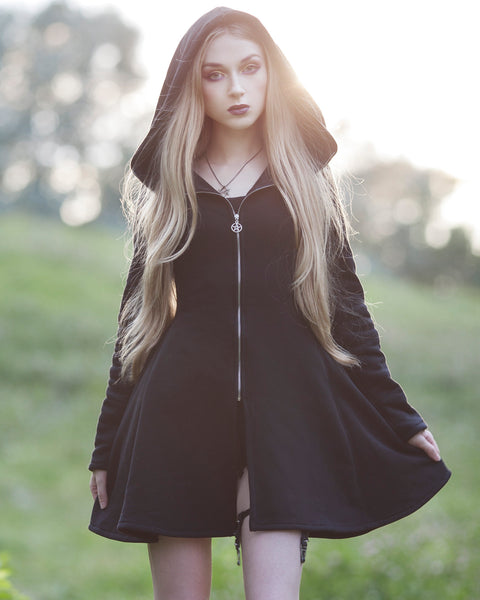 Witchy style gothic grunge satan dark Goth Pentagram hoodie