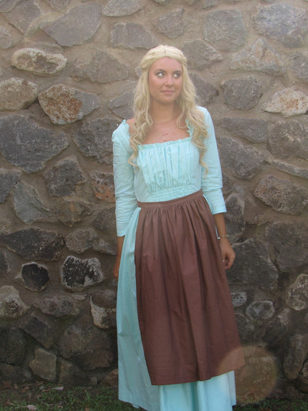 Gown Work Dress Apron for Girls Teens Adults 2 Pc Cinderella 2015 Princess Costume